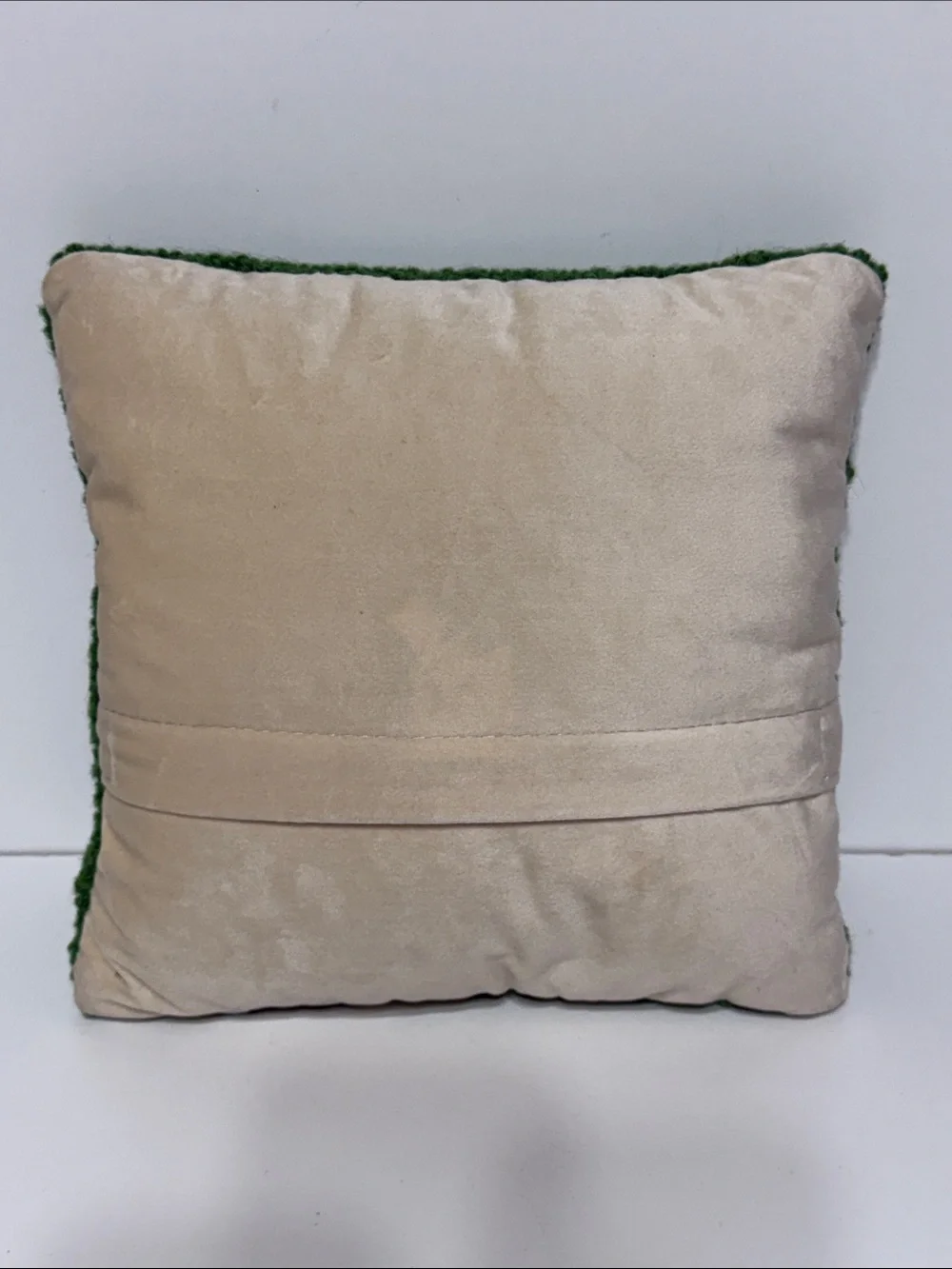 Santa Hat with Pom Pom Detail Wool Pillow